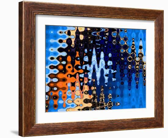Lost In The Crowd Blue-Ruth Palmer 3-Framed Art Print