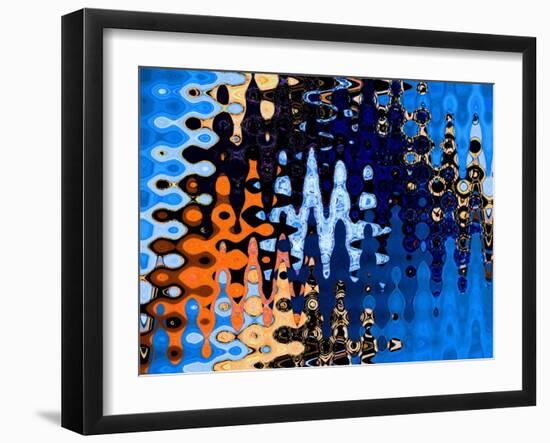 Lost In The Crowd Blue-Ruth Palmer 3-Framed Art Print