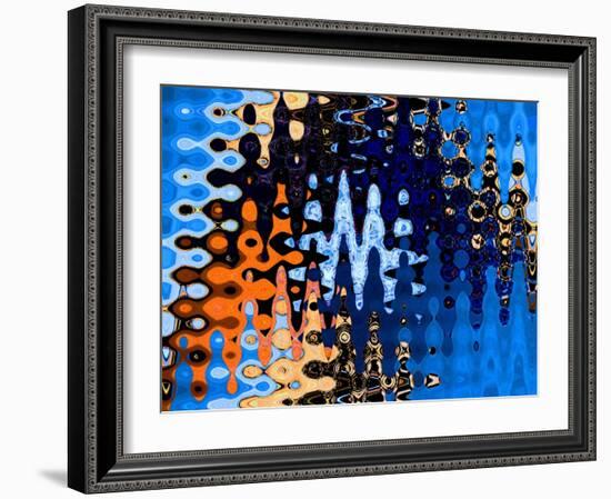Lost In The Crowd Blue-Ruth Palmer 3-Framed Art Print