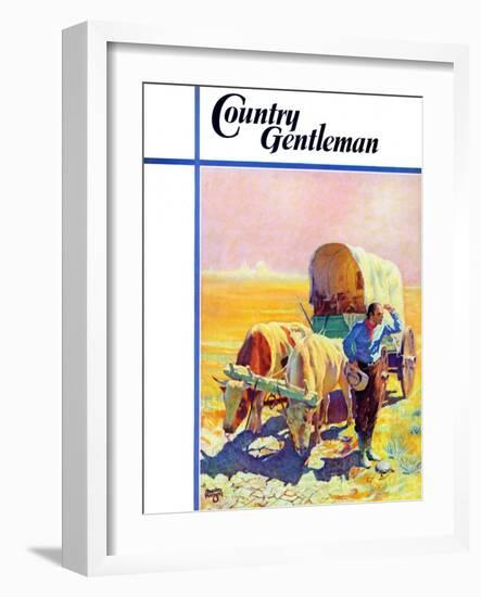 "Lost in the Desert," Country Gentleman Cover, July 1, 1938-Charles Hargens-Framed Giclee Print