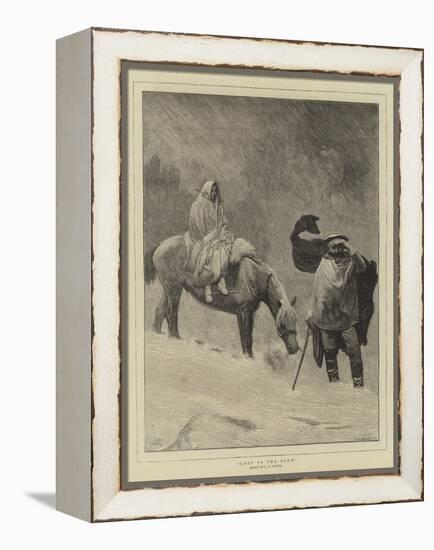 Lost in the Snow-Sir James Dromgole Linton-Framed Premier Image Canvas