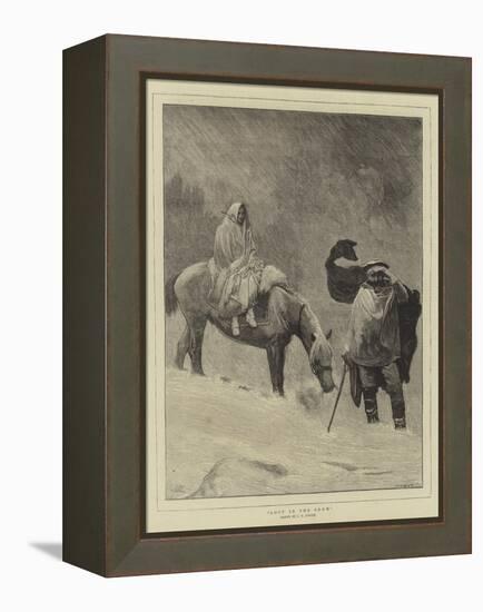 Lost in the Snow-Sir James Dromgole Linton-Framed Premier Image Canvas