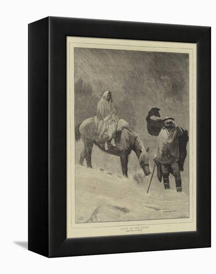 Lost in the Snow-Sir James Dromgole Linton-Framed Premier Image Canvas