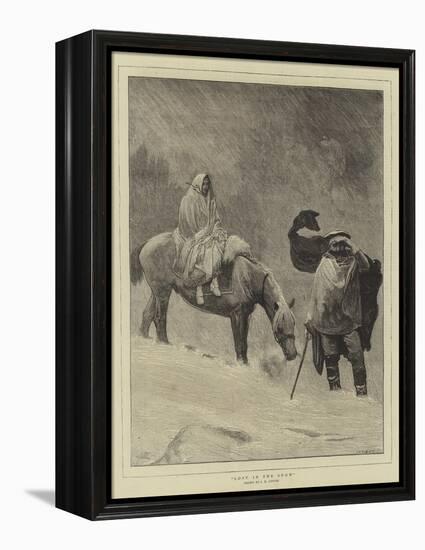 Lost in the Snow-Sir James Dromgole Linton-Framed Premier Image Canvas