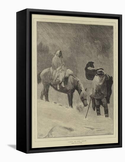Lost in the Snow-Sir James Dromgole Linton-Framed Premier Image Canvas