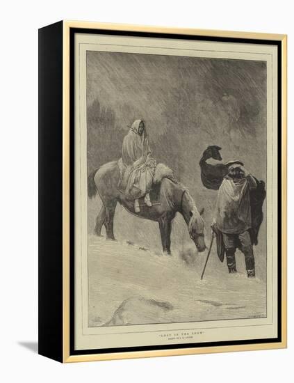 Lost in the Snow-Sir James Dromgole Linton-Framed Premier Image Canvas