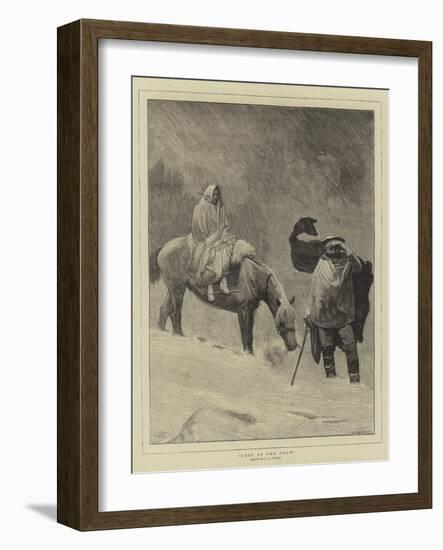 Lost in the Snow-Sir James Dromgole Linton-Framed Giclee Print