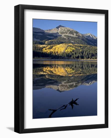 Lost Lake at Dawn in the Fall, Grand Mesa-Uncompahgre-Gunnison National Forest, Colorado, USA-James Hager-Framed Photographic Print