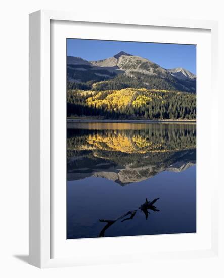 Lost Lake at Dawn in the Fall, Grand Mesa-Uncompahgre-Gunnison National Forest, Colorado, USA-James Hager-Framed Photographic Print
