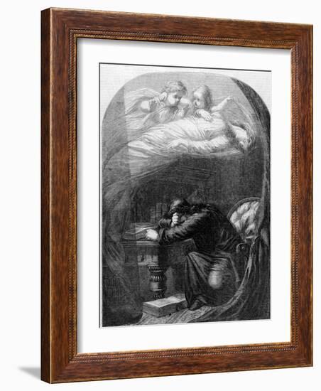 "Lost Lenore" a Painting by E. H. Wehnert Depicting a Scene from Edgar Allan Poe's "The Raven"-null-Framed Photographic Print