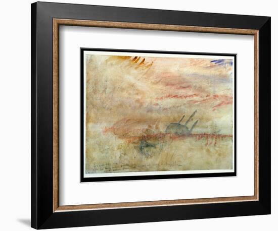 Lost to All Hope the Brig, C.1845-50 (W/C and Graphite on Wove Paper)-J. M. W. Turner-Framed Giclee Print