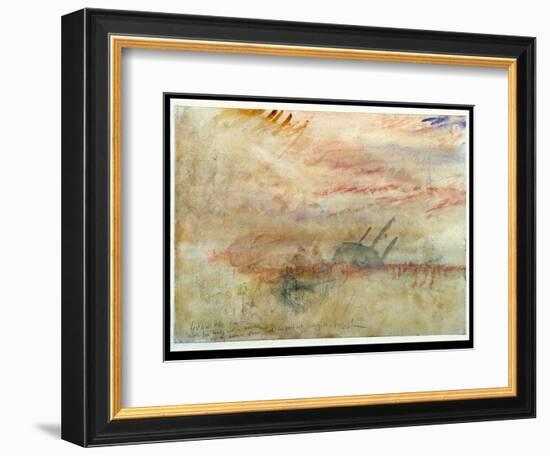 Lost to All Hope the Brig, C.1845-50 (W/C and Graphite on Wove Paper)-J. M. W. Turner-Framed Giclee Print