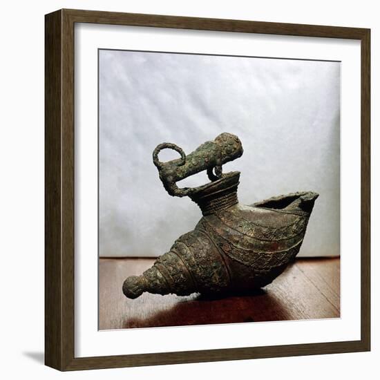 Lost wax cast bronze vessel, Igbo Ukwu, eastern Nigeria, 9th century-Werner Forman-Framed Photographic Print