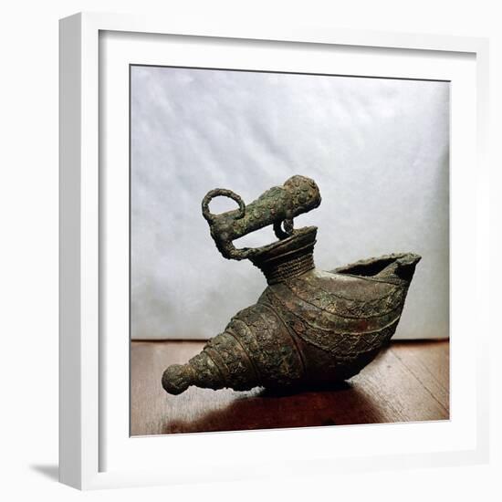 Lost wax cast bronze vessel, Igbo Ukwu, eastern Nigeria, 9th century-Werner Forman-Framed Photographic Print