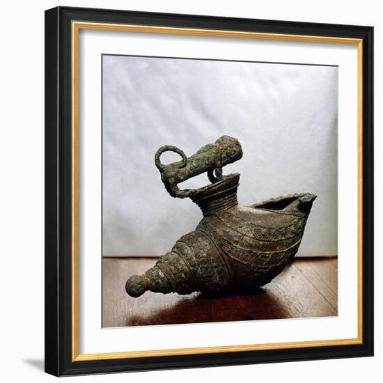 Lost wax cast bronze vessel, Igbo Ukwu, eastern Nigeria, 9th century-Werner Forman-Framed Photographic Print