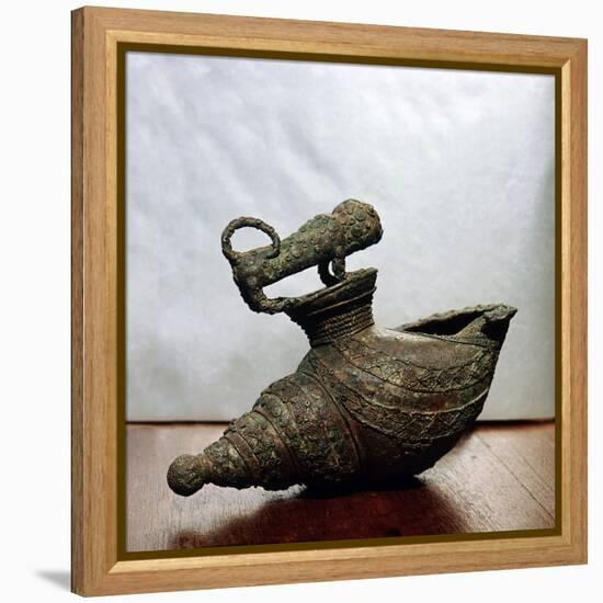 Lost wax cast bronze vessel, Igbo Ukwu, eastern Nigeria, 9th century-Werner Forman-Framed Stretched Canvas