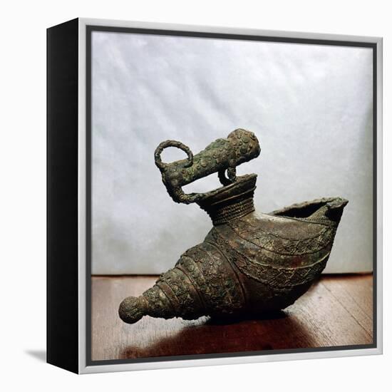 Lost wax cast bronze vessel, Igbo Ukwu, eastern Nigeria, 9th century-Werner Forman-Framed Stretched Canvas