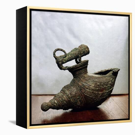 Lost wax cast bronze vessel, Igbo Ukwu, eastern Nigeria, 9th century-Werner Forman-Framed Stretched Canvas