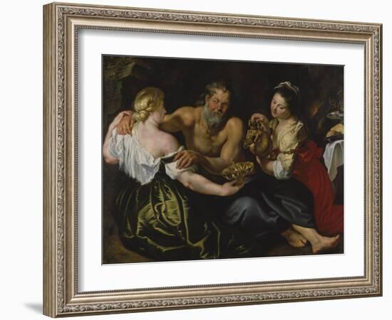 Lot and His Daughters, C. 1610-11-Peter Paul Rubens-Framed Giclee Print