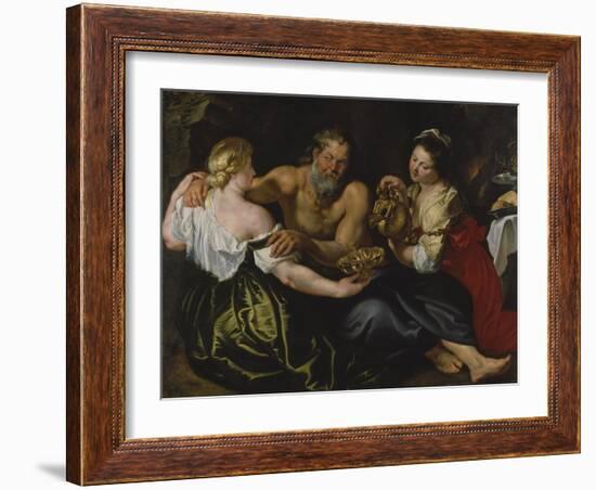 Lot and His Daughters, C. 1610-11-Peter Paul Rubens-Framed Giclee Print