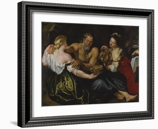 Lot and His Daughters, C. 1610-11-Peter Paul Rubens-Framed Giclee Print