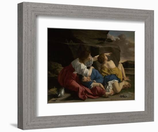 Lot and His Daughters, c.1622-Orazio Gentileschi-Framed Giclee Print