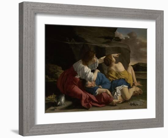 Lot and His Daughters, c.1622-Orazio Gentileschi-Framed Giclee Print