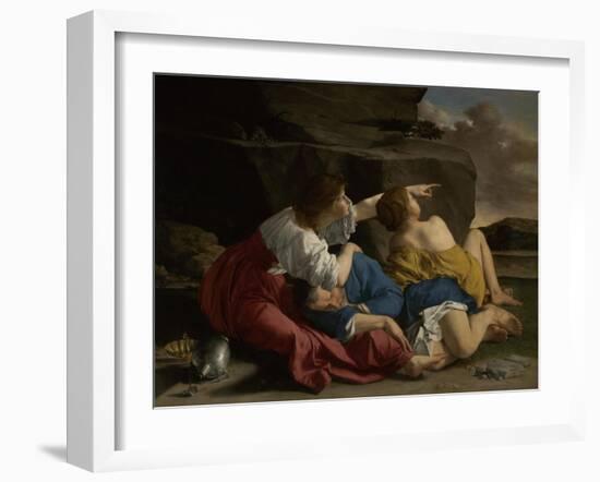 Lot and His Daughters, c.1622-Orazio Gentileschi-Framed Giclee Print