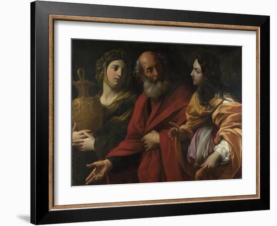 Lot and His Daughters Leaving Sodom, C. 1615-Guido Reni-Framed Giclee Print