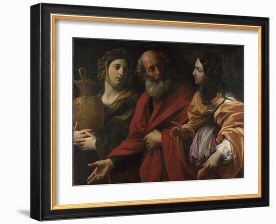 Lot and His Daughters Leaving Sodom, C. 1615-Guido Reni-Framed Giclee Print