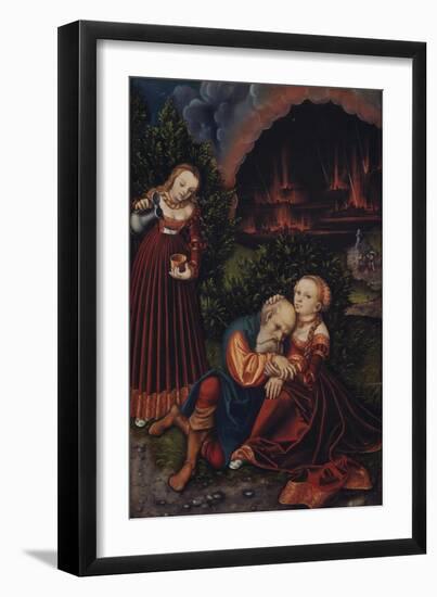 Lot and His Daughters-Lucas Cranach the Elder-Framed Giclee Print