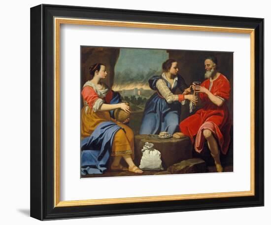 Lot and His Daughters-Lorenzo Lippi-Framed Giclee Print