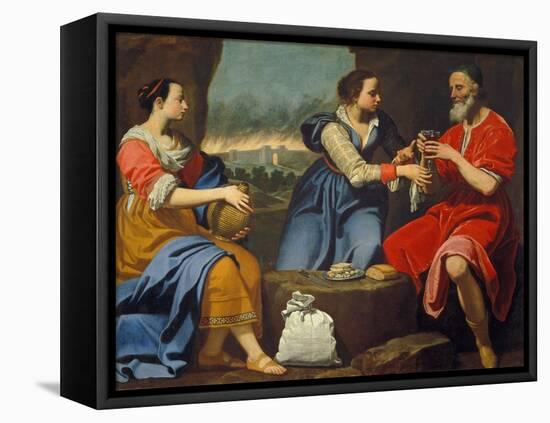 Lot and His Daughters-Lorenzo Lippi-Framed Premier Image Canvas