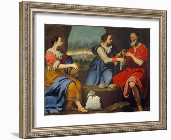 Lot and His Daughters-Lorenzo Lippi-Framed Giclee Print