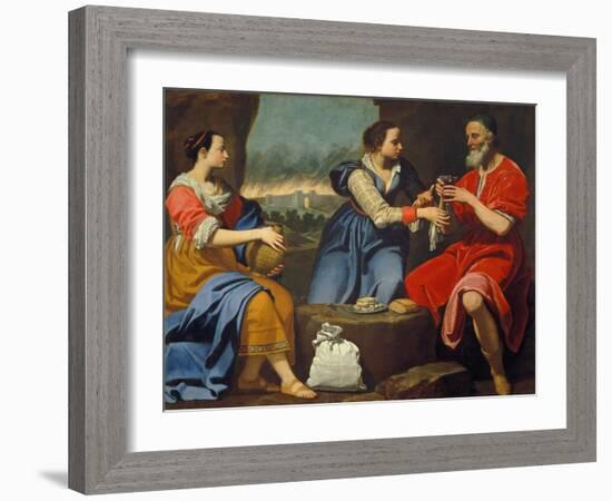 Lot and His Daughters-Lorenzo Lippi-Framed Giclee Print