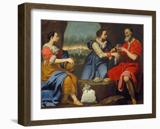 Lot and His Daughters-Lorenzo Lippi-Framed Giclee Print