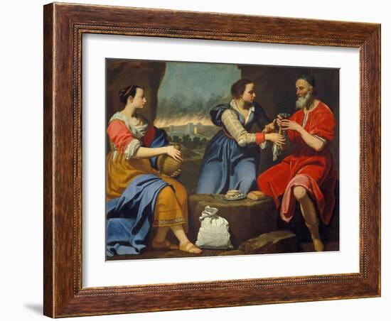 Lot and His Daughters-Lorenzo Lippi-Framed Giclee Print