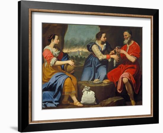 Lot and His Daughters-Lorenzo Lippi-Framed Giclee Print