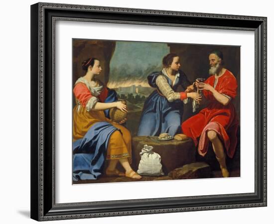 Lot and His Daughters-Lorenzo Lippi-Framed Giclee Print