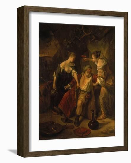 Lot and His Daughters-Jan Steen-Framed Giclee Print