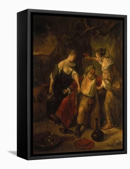 Lot and His Daughters-Jan Steen-Framed Premier Image Canvas