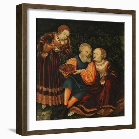 Lot and His Daughters-Lucas Cranach the Elder-Framed Giclee Print