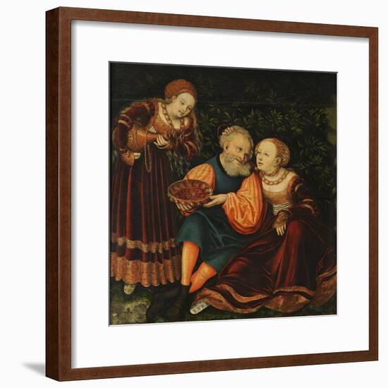 Lot and His Daughters-Lucas Cranach the Elder-Framed Giclee Print