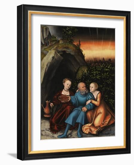 Lot and His Daughters-Lucas Cranach the Elder-Framed Giclee Print