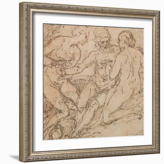 Lot and His Daughters-Alessandro Turchi-Framed Giclee Print