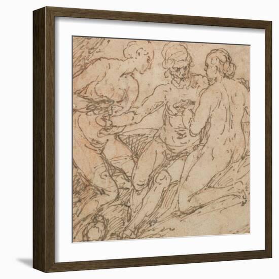 Lot and His Daughters-Alessandro Turchi-Framed Giclee Print