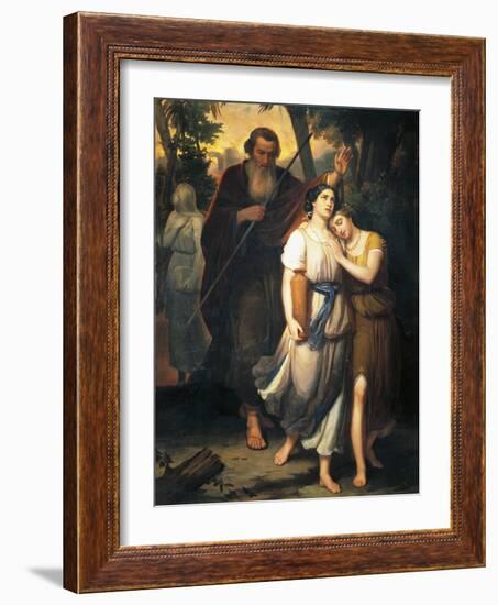 Lot Leaving Sodom with His Family, 1853-Juan Urruchi-Framed Giclee Print