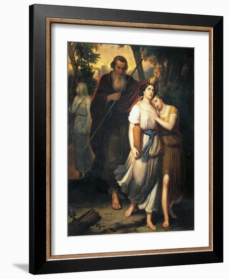 Lot Leaving Sodom with His Family, 1853-Juan Urruchi-Framed Giclee Print