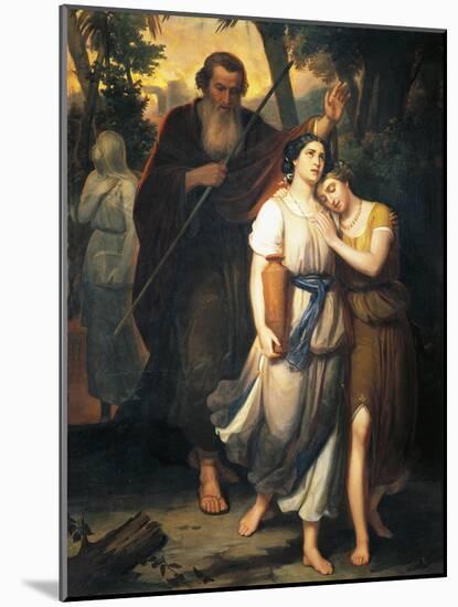 Lot Leaving Sodom with His Family, 1853-Juan Urruchi-Mounted Giclee Print