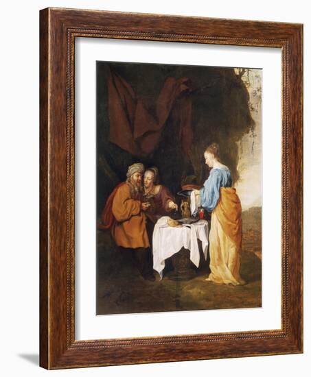 Lot's Daughters Getting Him Drunk-Gabriel Metsu-Framed Giclee Print